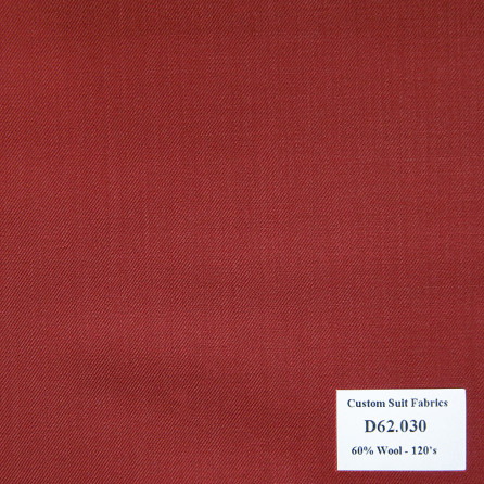  D62.030 Kevinlli V4 - Vải Suit 60% Wool - Đỏ tươi Trơn